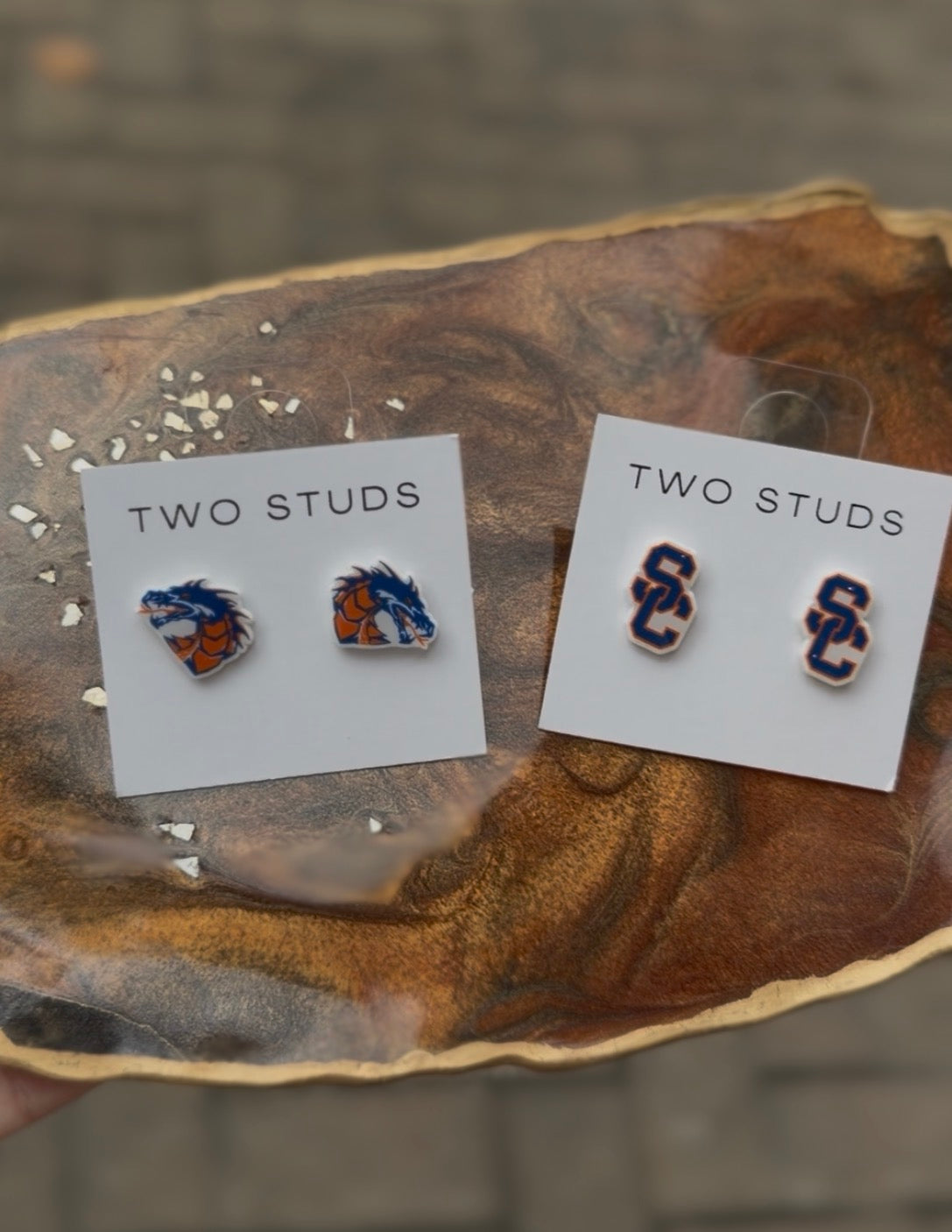 Silver creek stud earrings