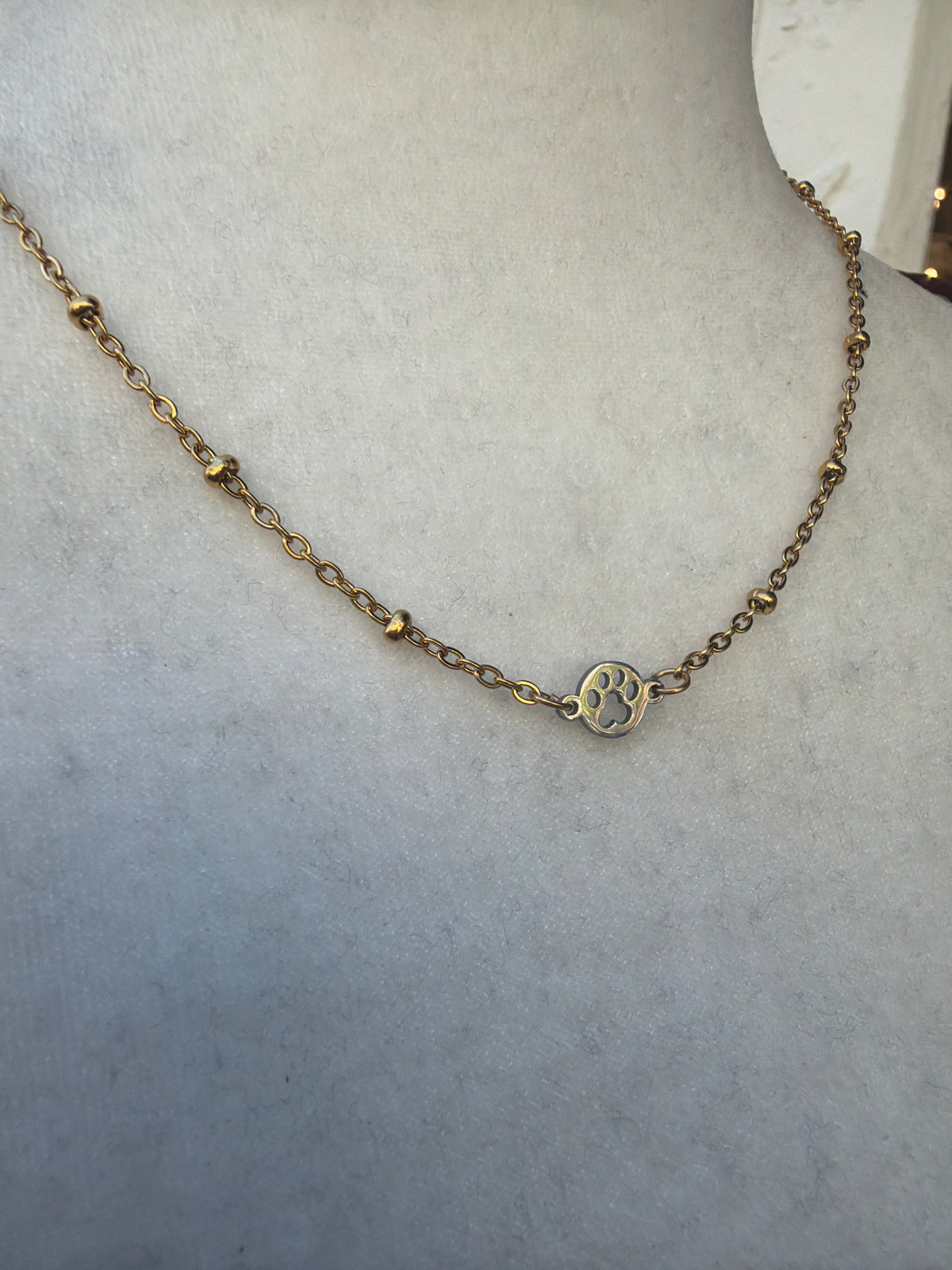 Mixed metal Satellite necklace
