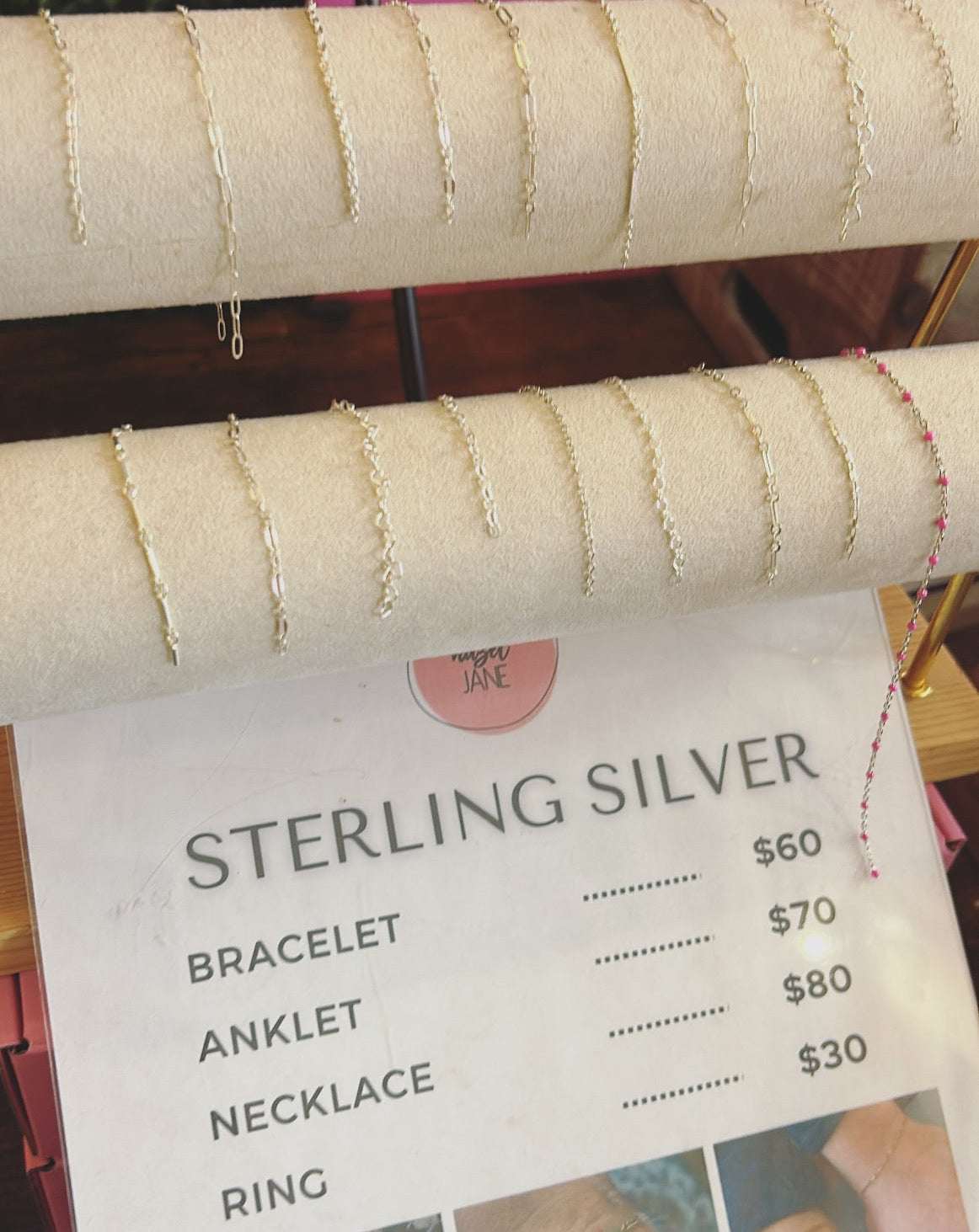 Sterling silver permanent jewelry