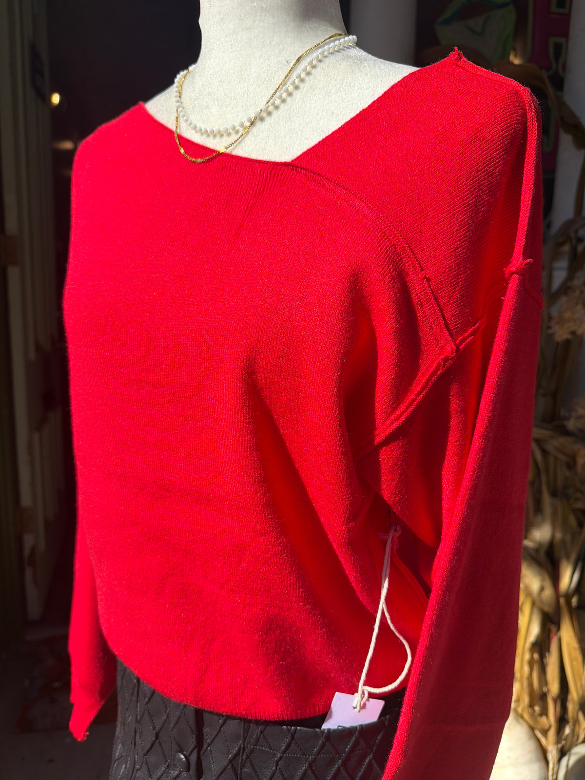 Asymmetric Soft Knit Sweater