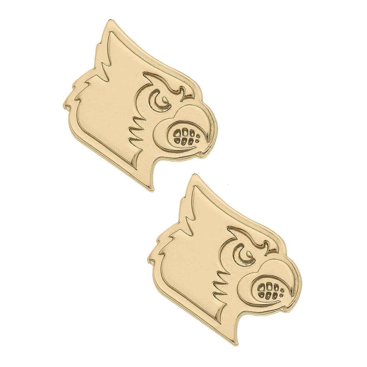 Louisville Cardinals 24K Gold Plated Stud Earrings