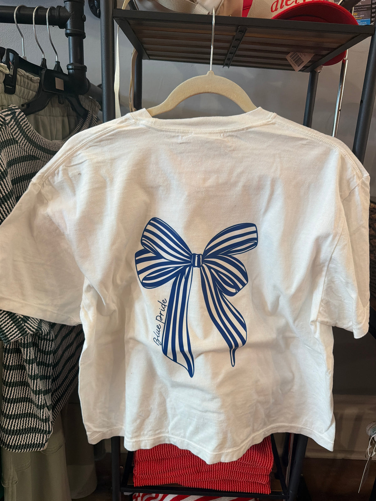 PHS Bow back cropped tee