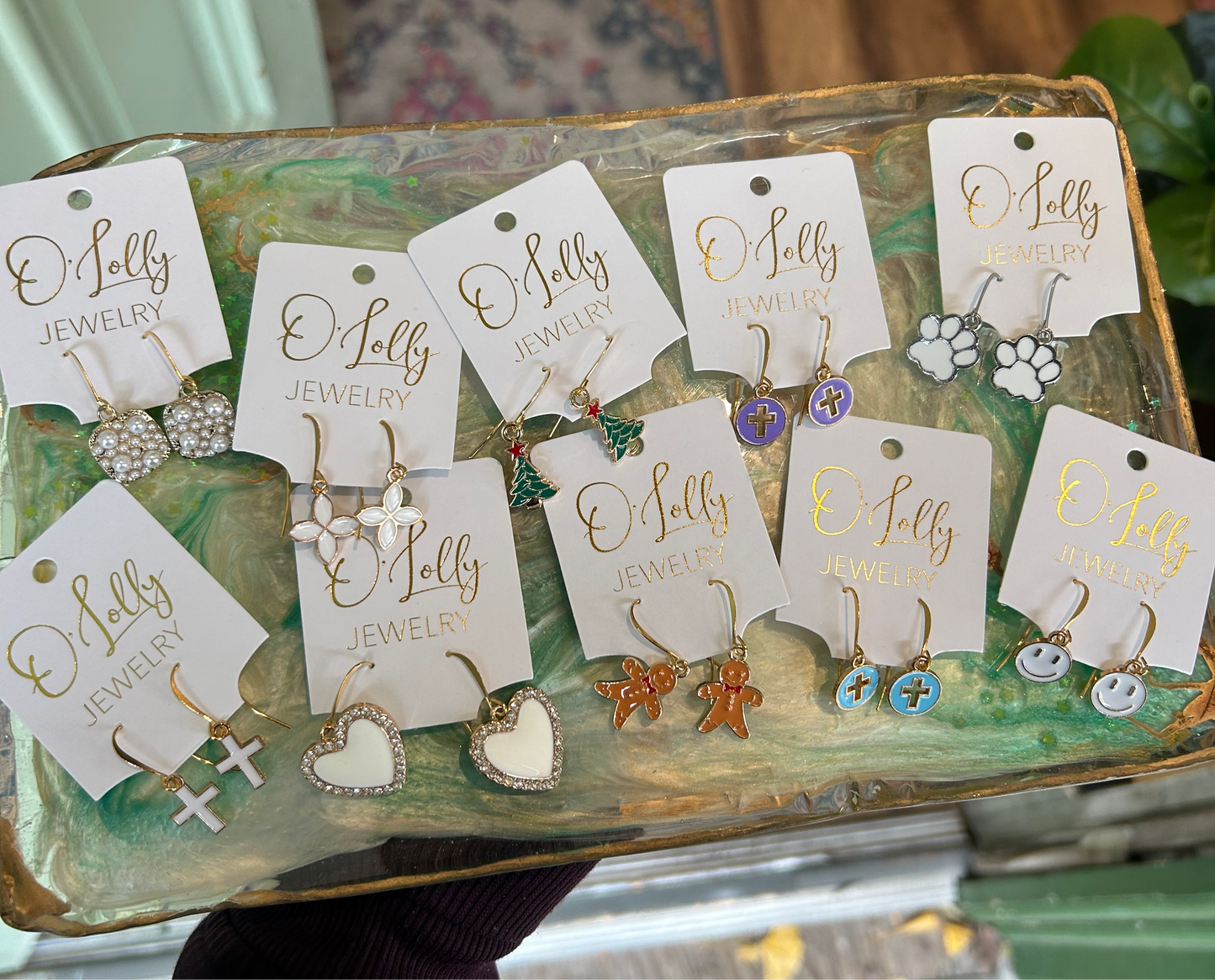 O lolly mini earrings