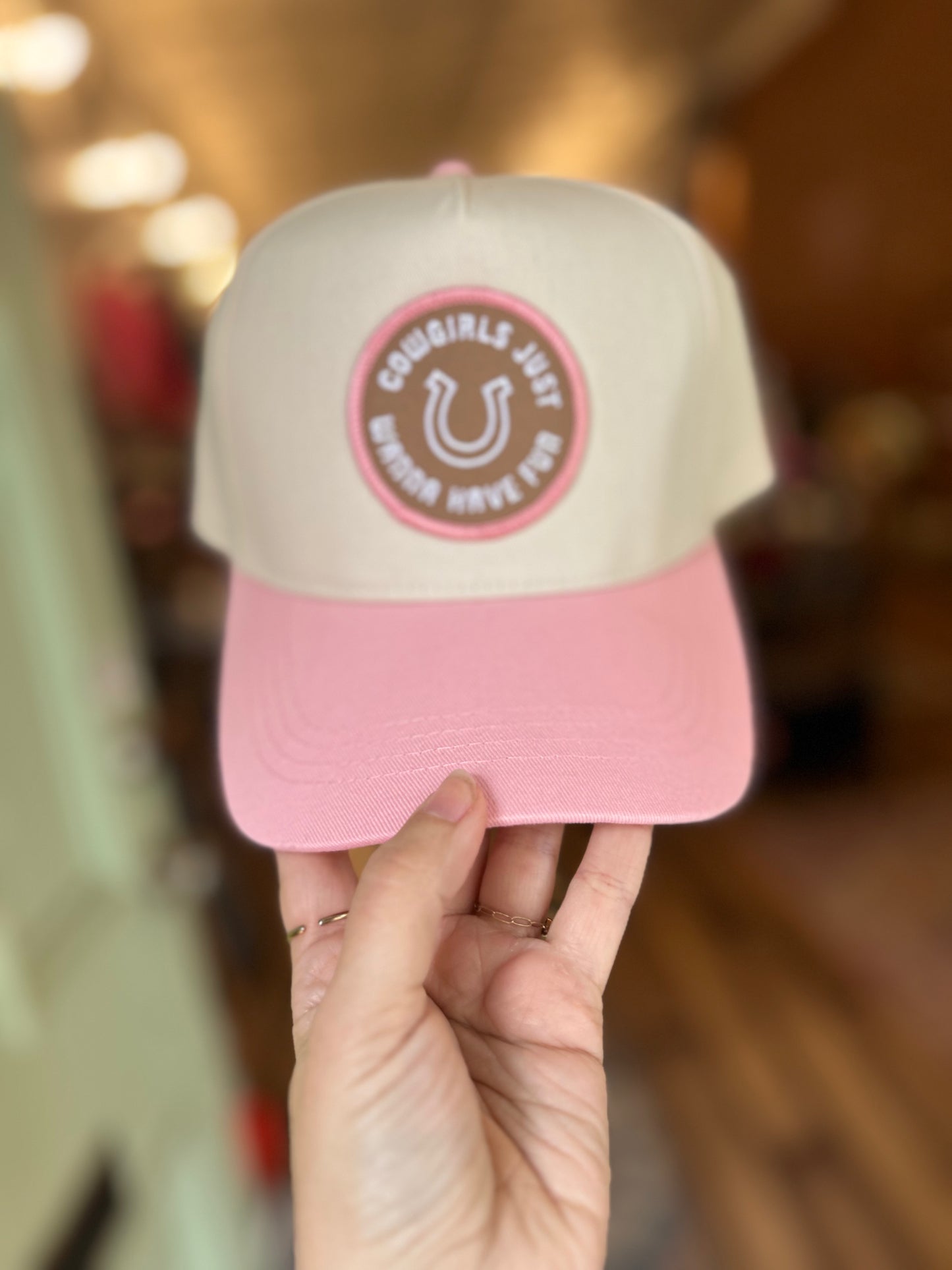 Cowgirls just wanna have fun canvas hat