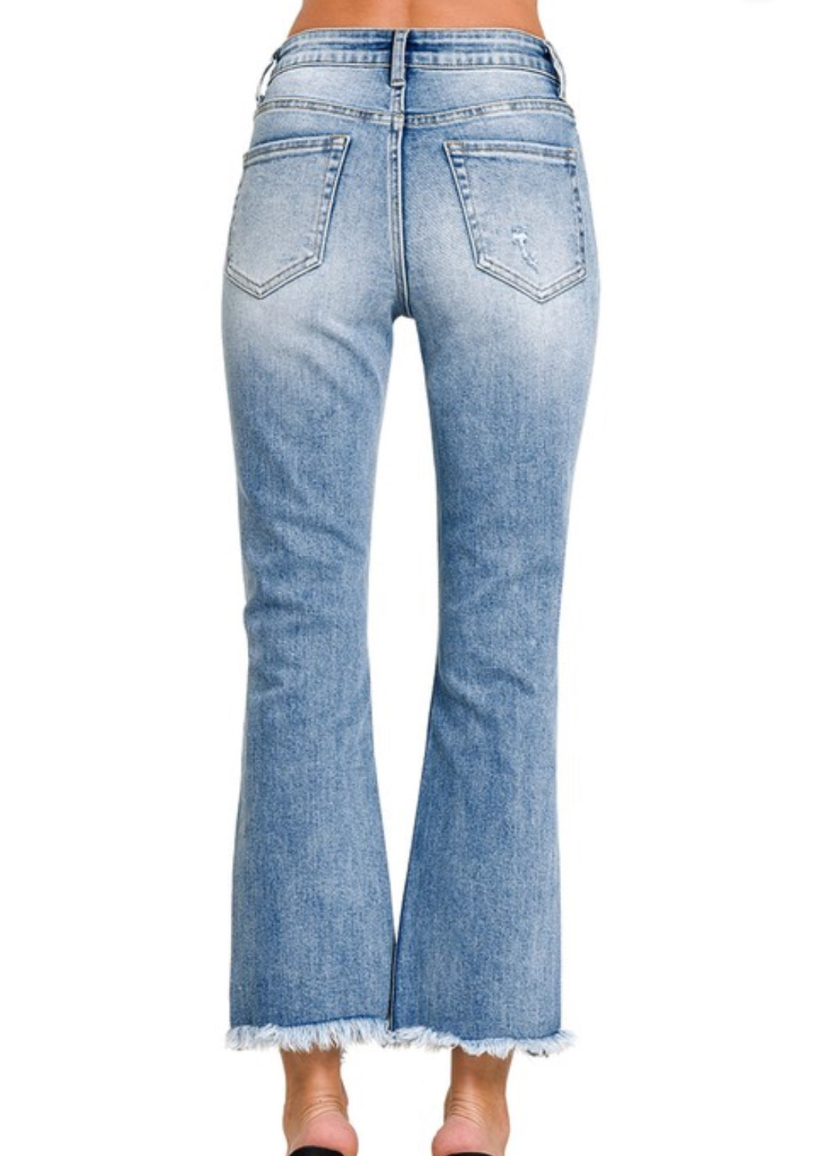 High Rise Straight Denim Jeans