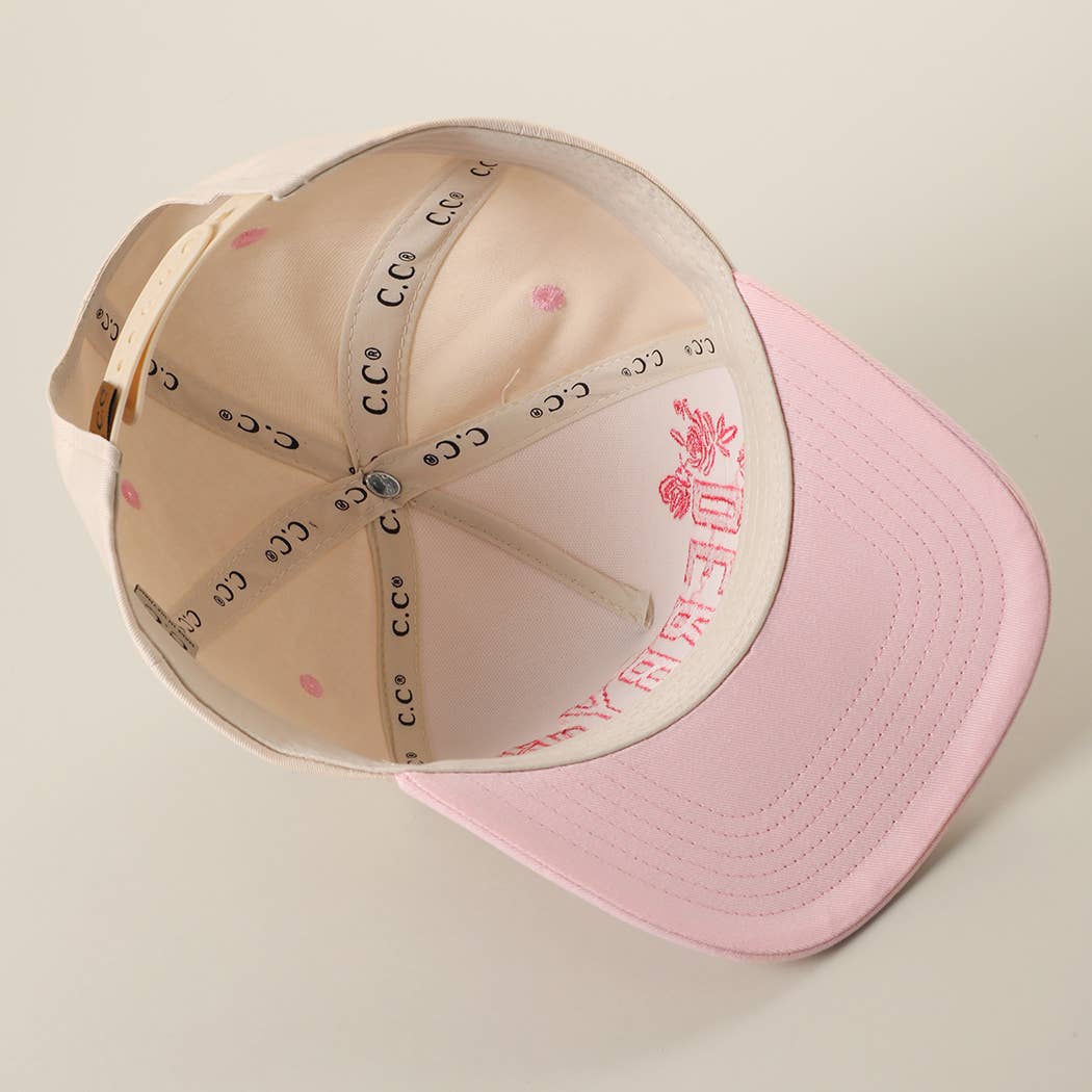 DERBY Western Cowgirl Embroidered Two-Tone Trucker Hat