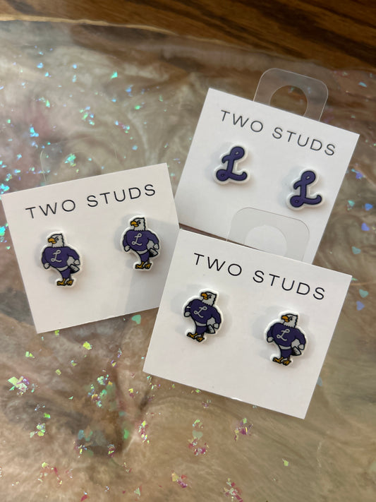 Lanesville school spirit stud earrings