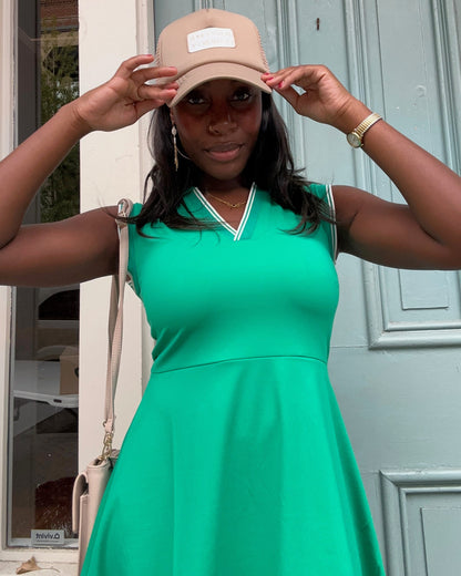 Collared Sleeveless Activewear Tennis Dress