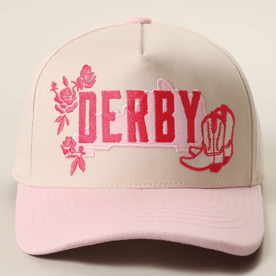 DERBY Western Cowgirl Embroidered Two-Tone Trucker Hat
