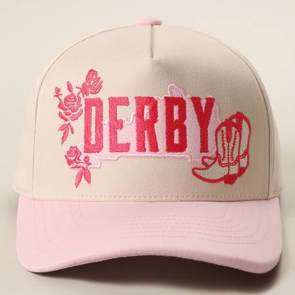DERBY Western Cowgirl Embroidered Two-Tone Trucker Hat