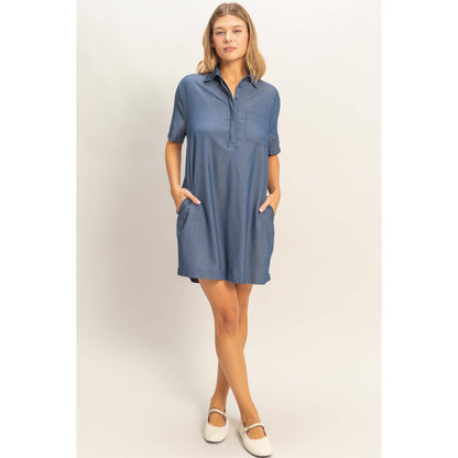 Collared Shirt Dress
