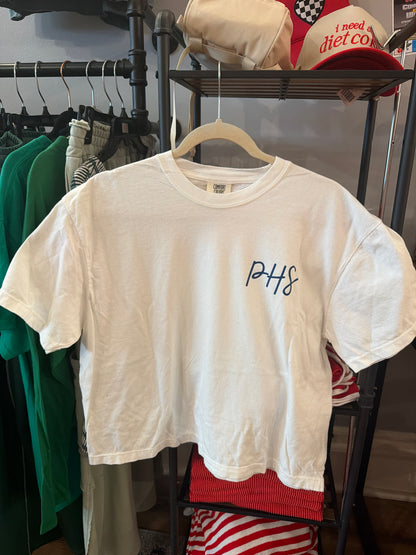 PHS Bow back cropped tee