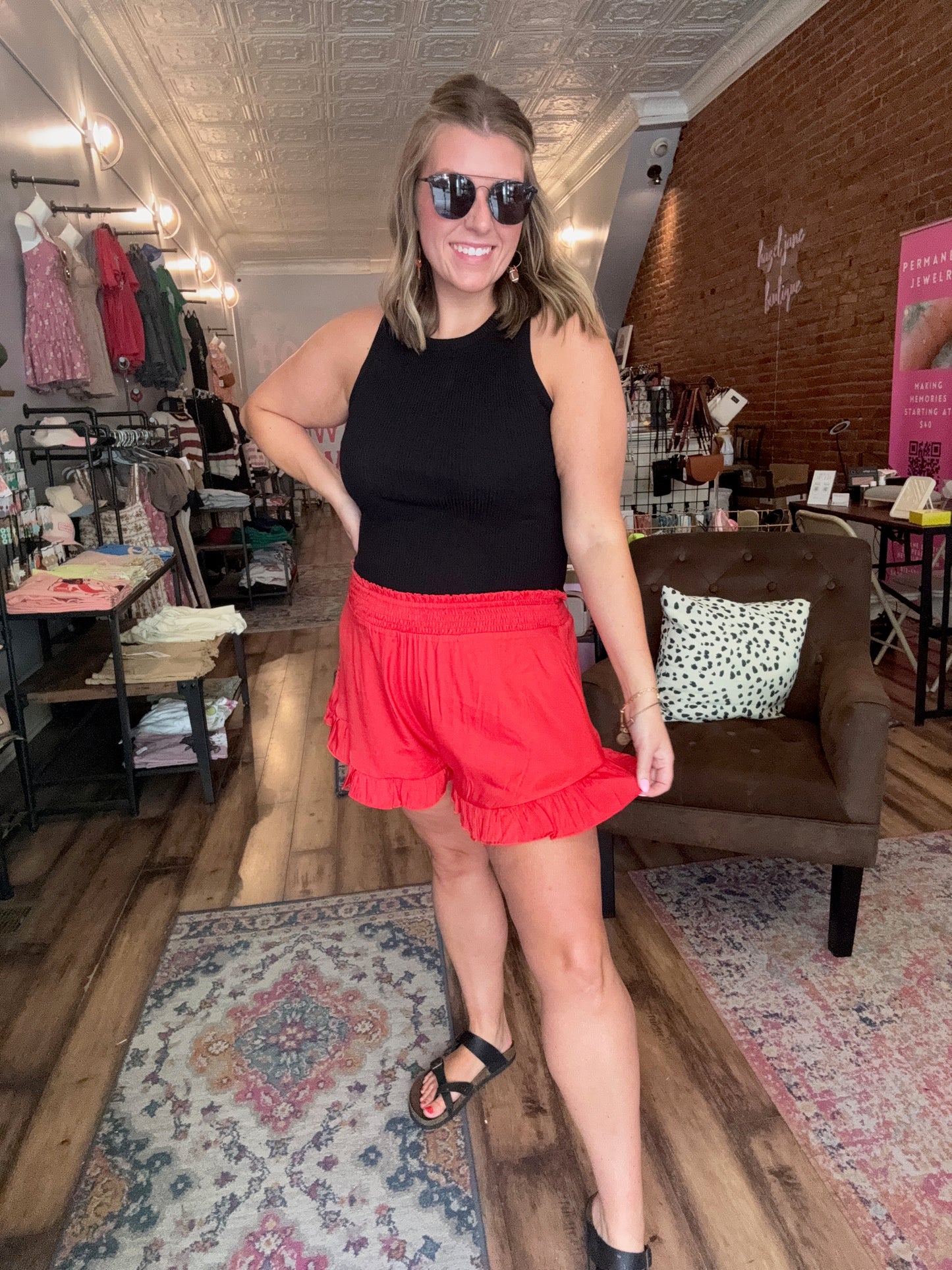 RUFFLE DETAIL SHORTS