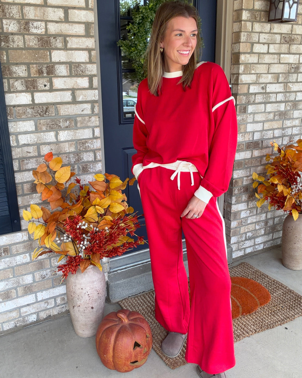 Scuba Contrast Trim Piping Detail lounge pants