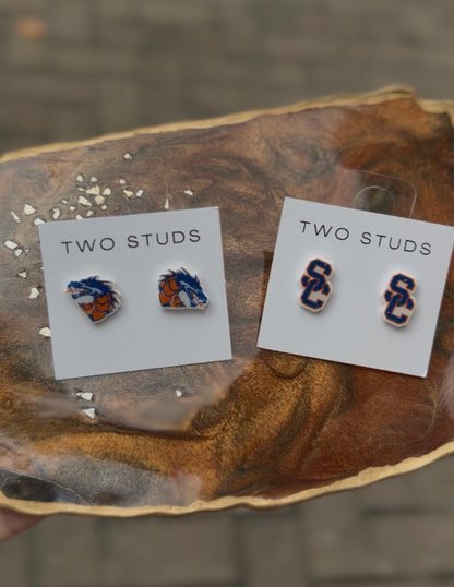 Silver creek stud earrings
