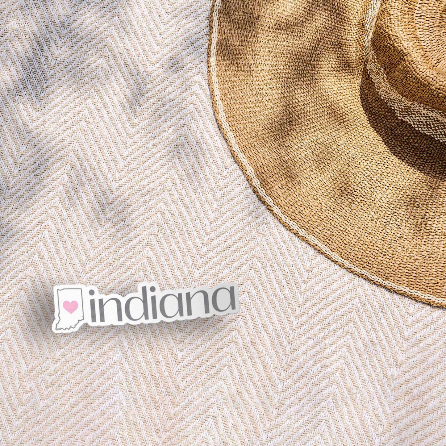 Indiana Heart Sticker - Cute Midwest Decals