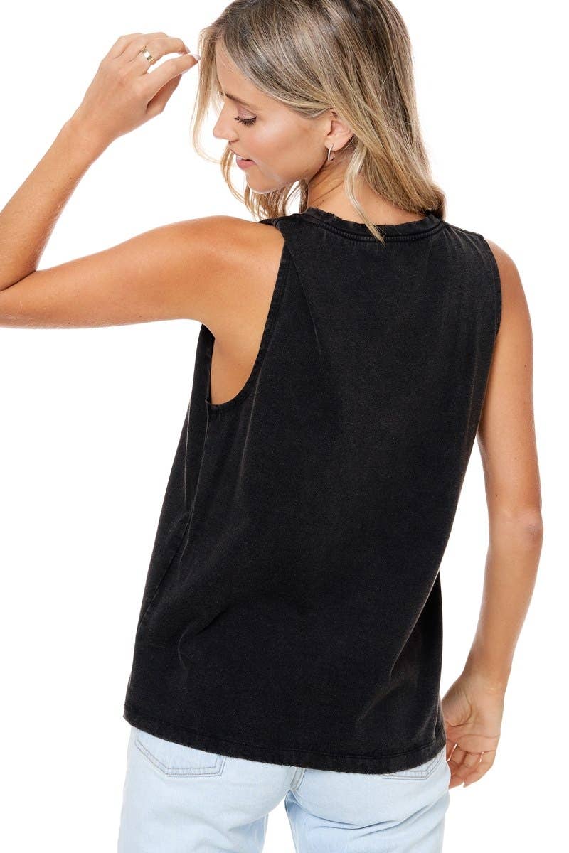 Free Bird Vintage Graphic S/L Washed Tank