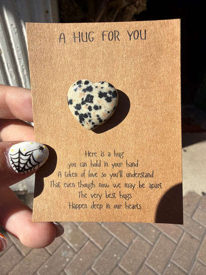 Pocket hug heart stones