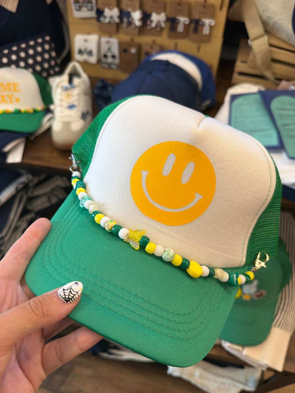 Smiley Beaded Hat