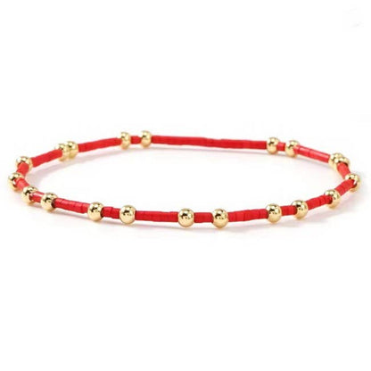 BOHO COLORFUL BALL BEADED BRACELET