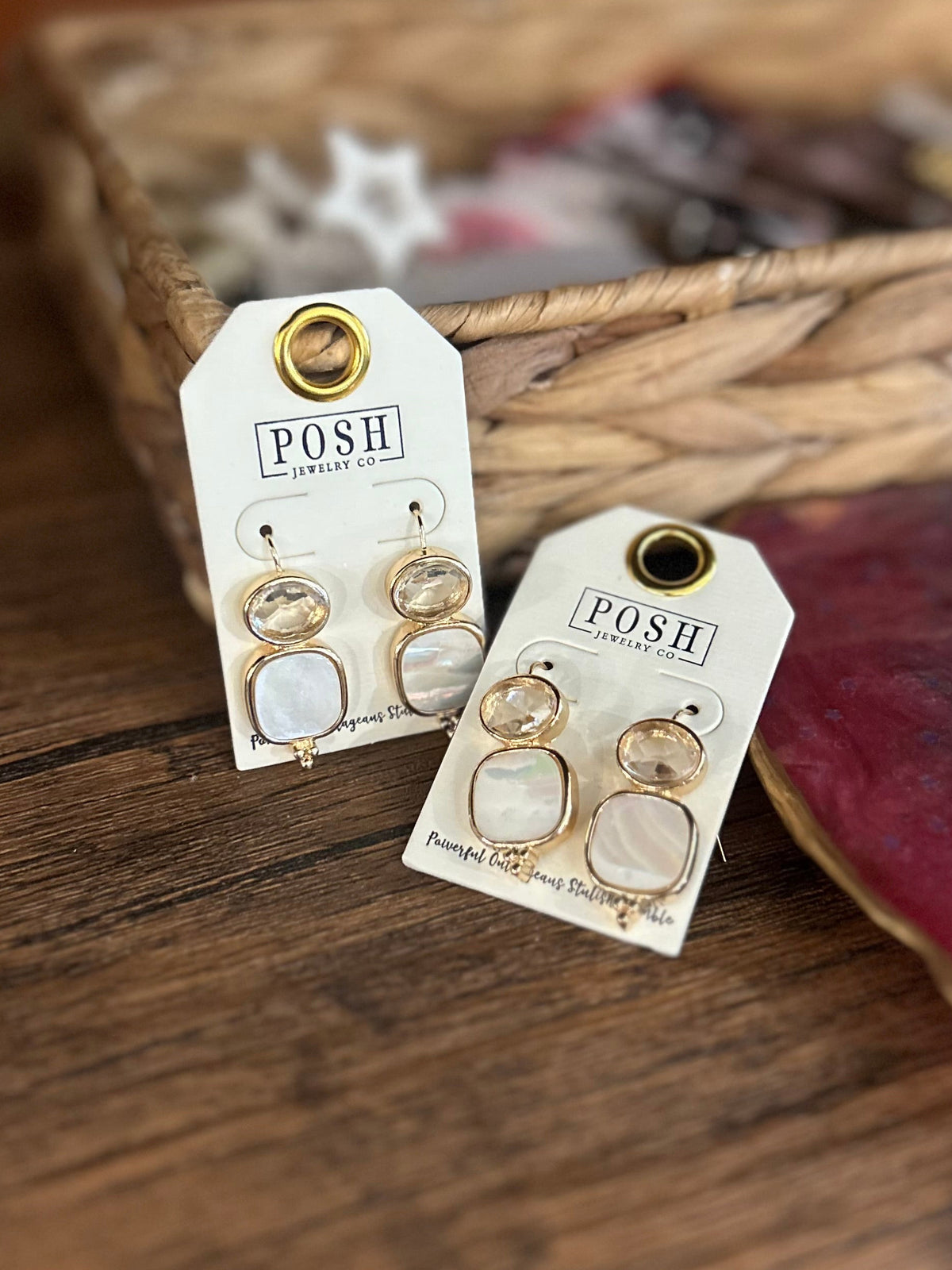 Gold drop earrings