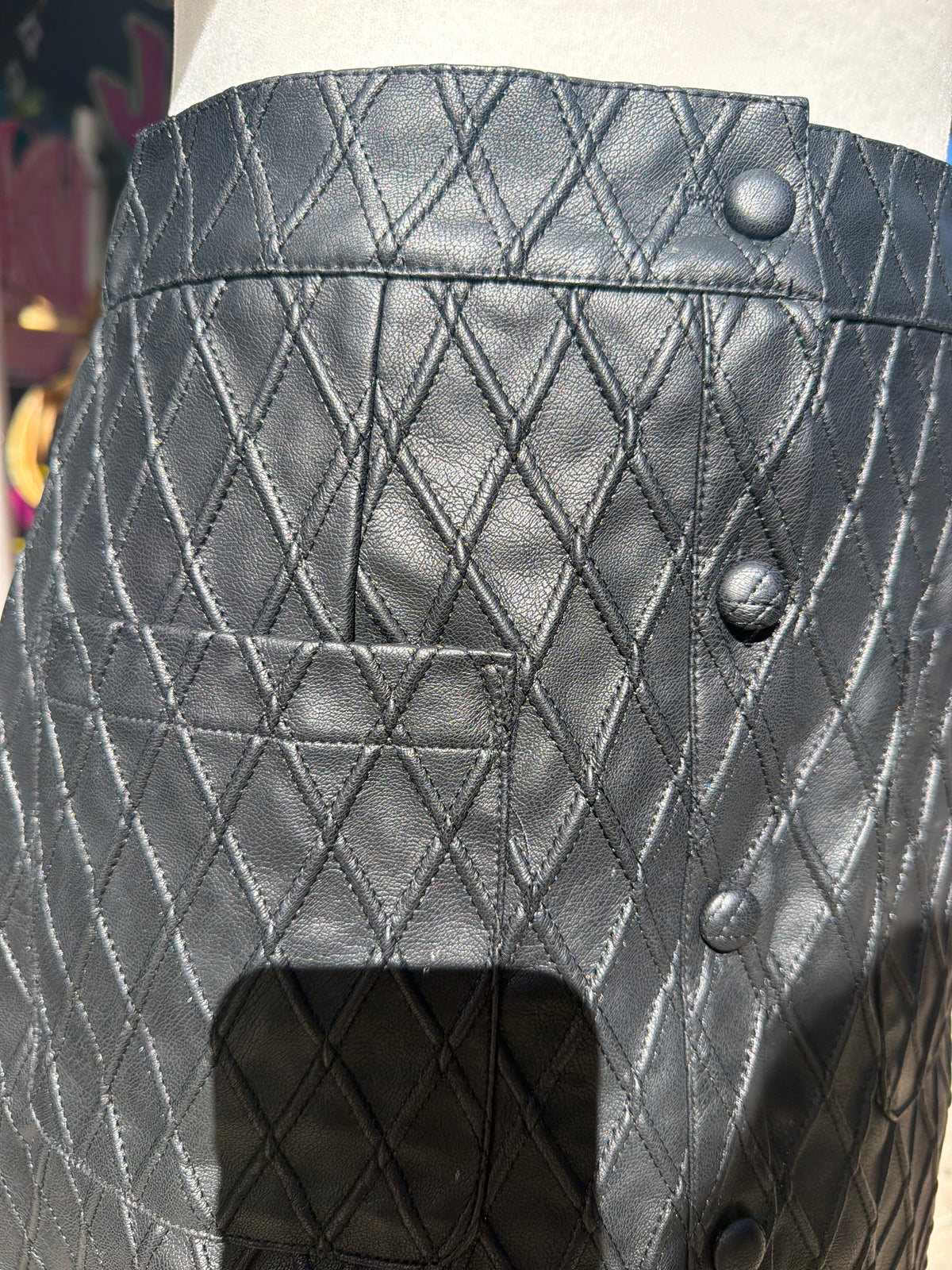 Faux leather skirt
