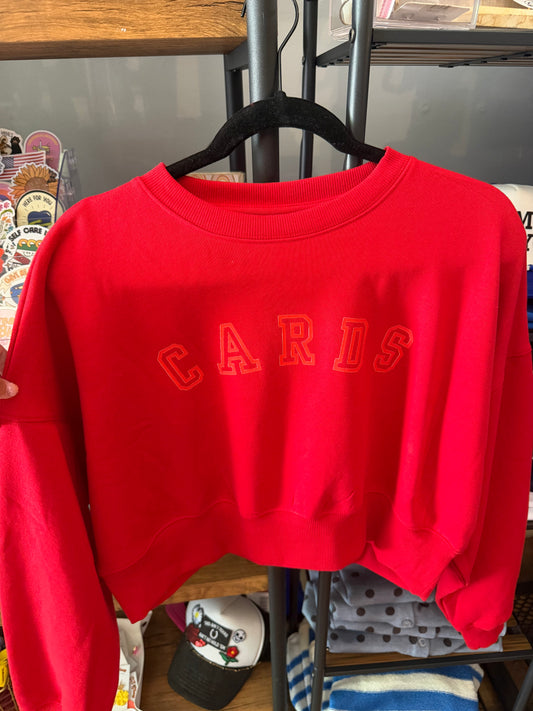 CARDS cropped crewneck