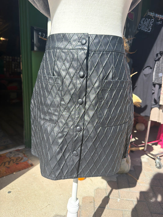 Faux leather skirt
