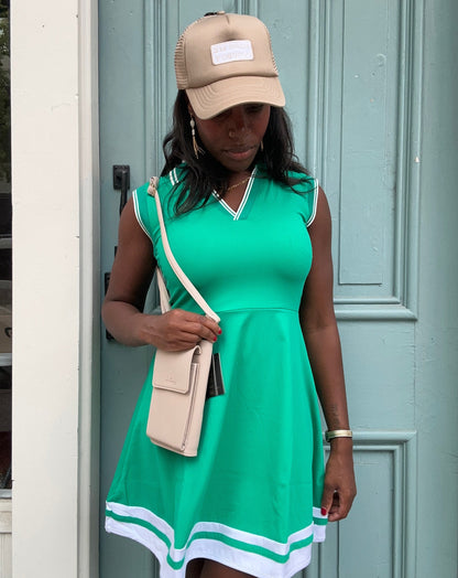 Collared Sleeveless Activewear Tennis Dress