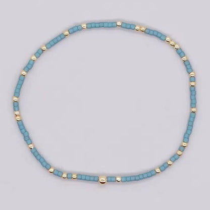 BOHO COLORFUL BALL BEADED BRACELET