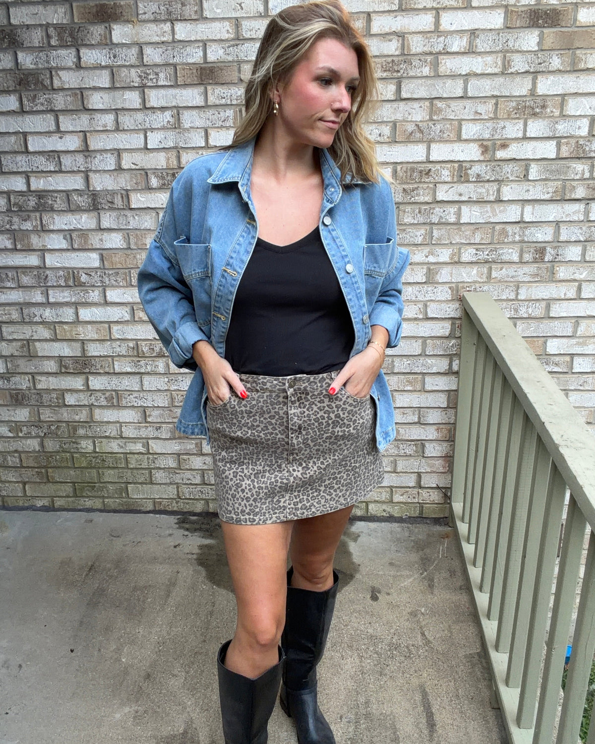 Leopard Print Mini Skirt