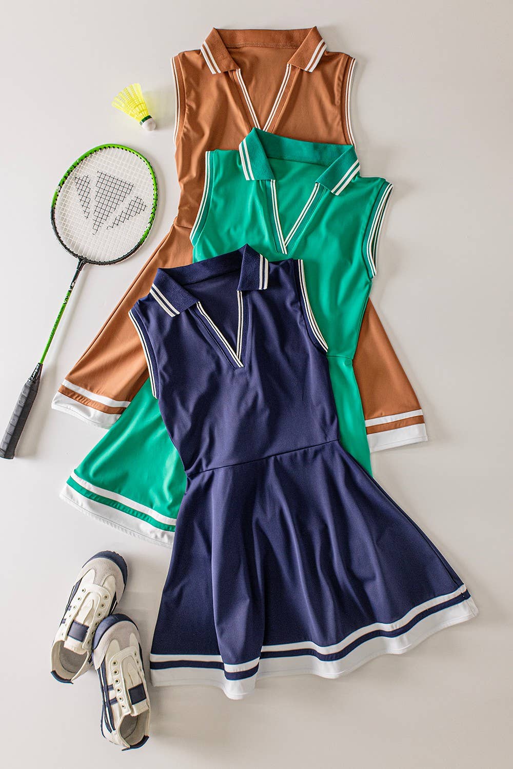 Collared Sleeveless Activewear Tennis Dress