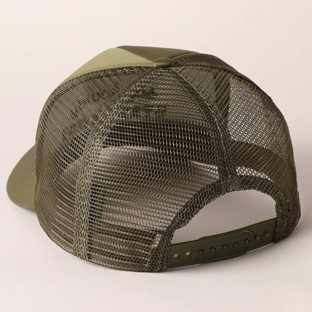 Say Howdy Stay Rowdy Embroidery Mesh Trucker Hat