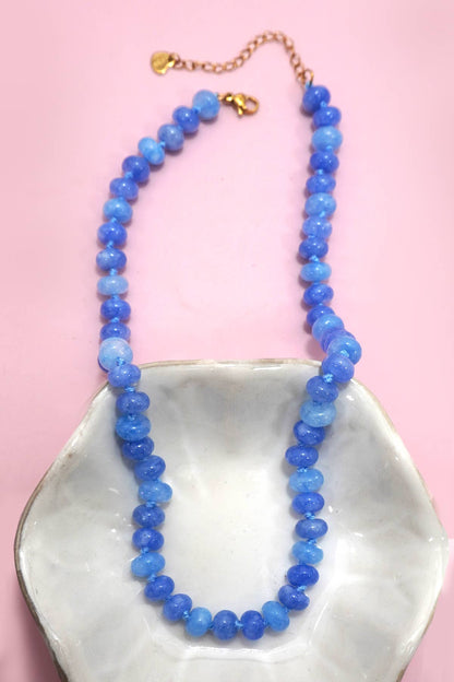 Natural Stone Semi-Precious Glass Mixed Necklace