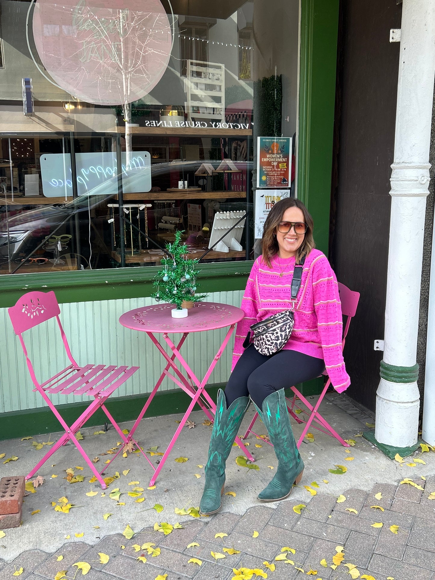 Fuschia textured knit sweater