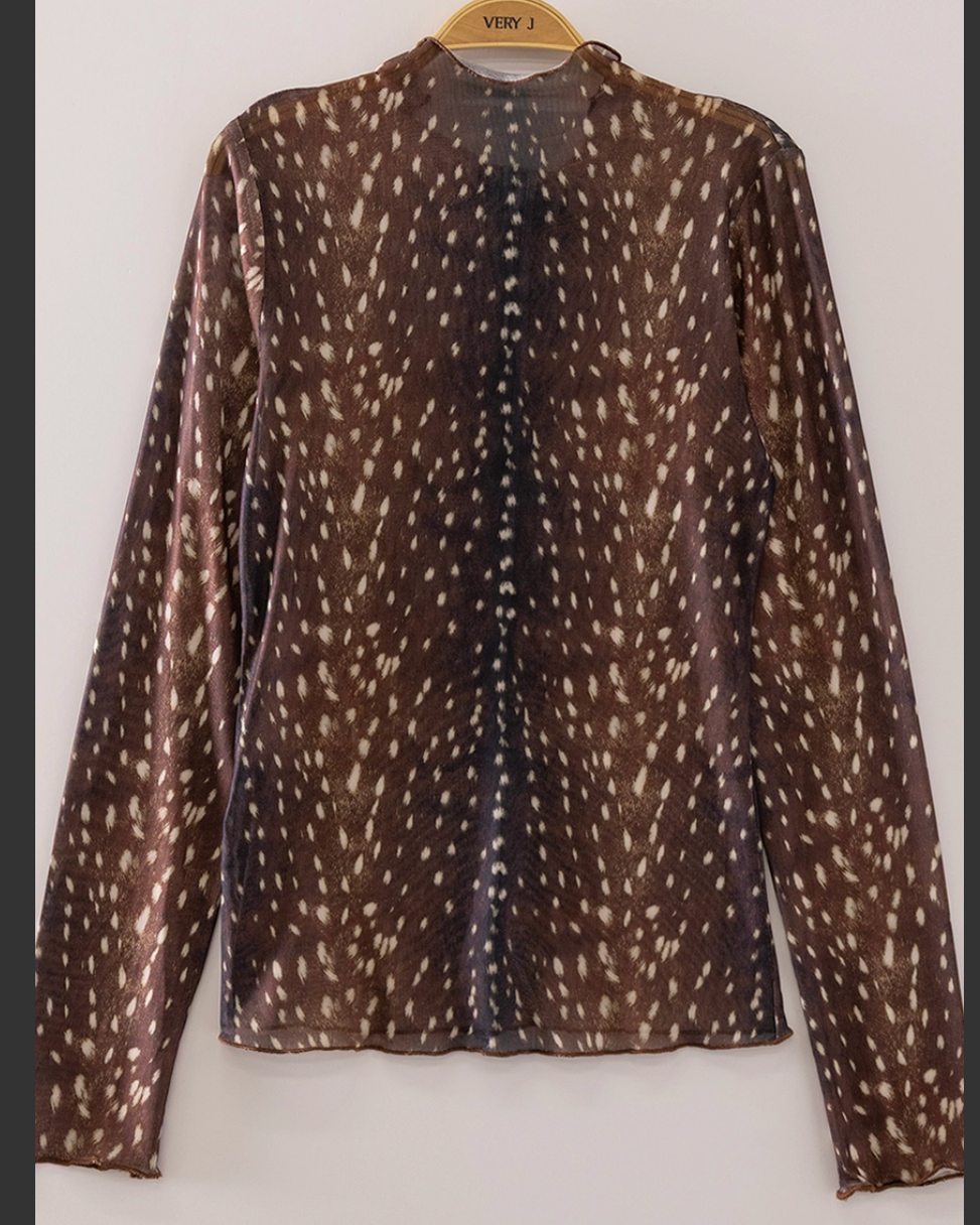 Bambi mesh long sleeve top
