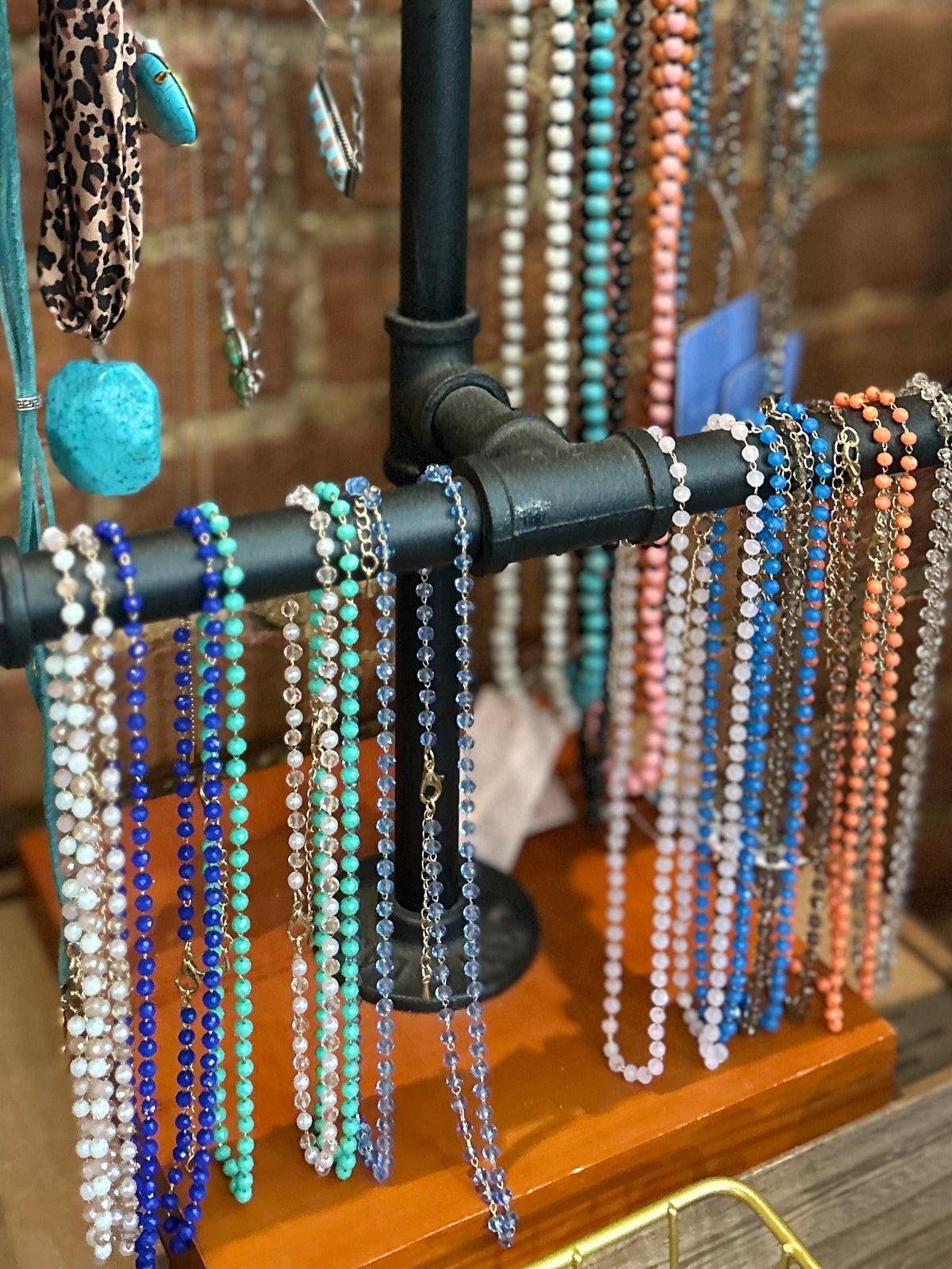 Crystal beaded necklaces