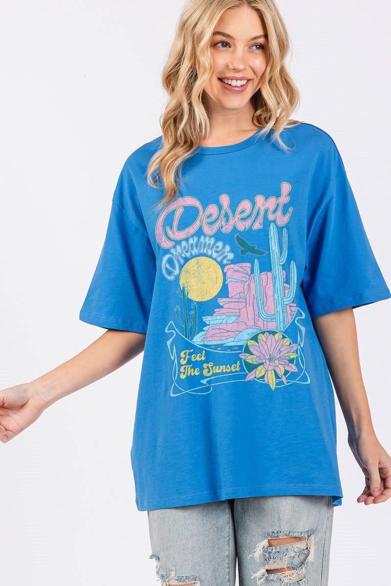Desert Dreamer Graphic Washed Cotton Top