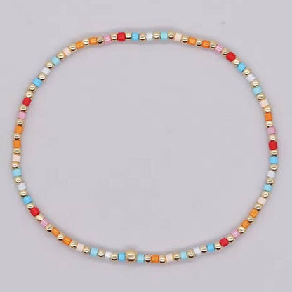 BOHO COLORFUL BALL BEADED BRACELET