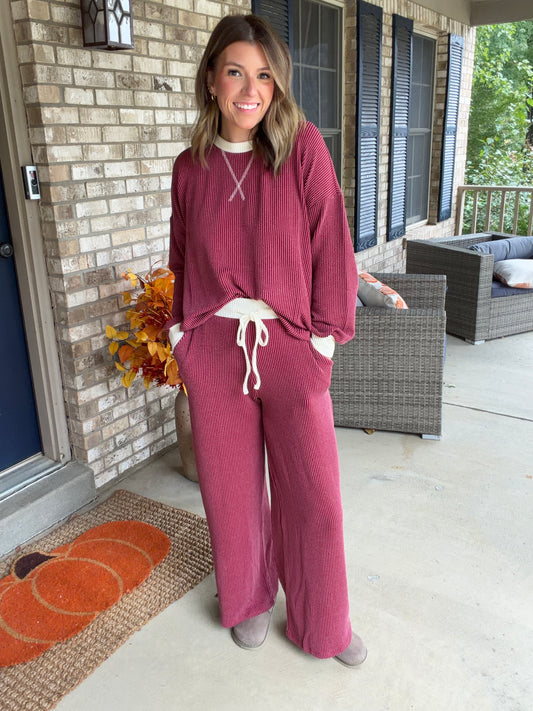 Raised Rib Lounge Pants