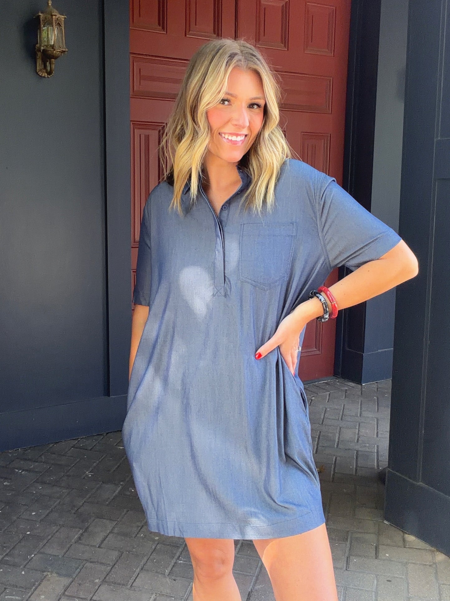 Collared Shirt Dress