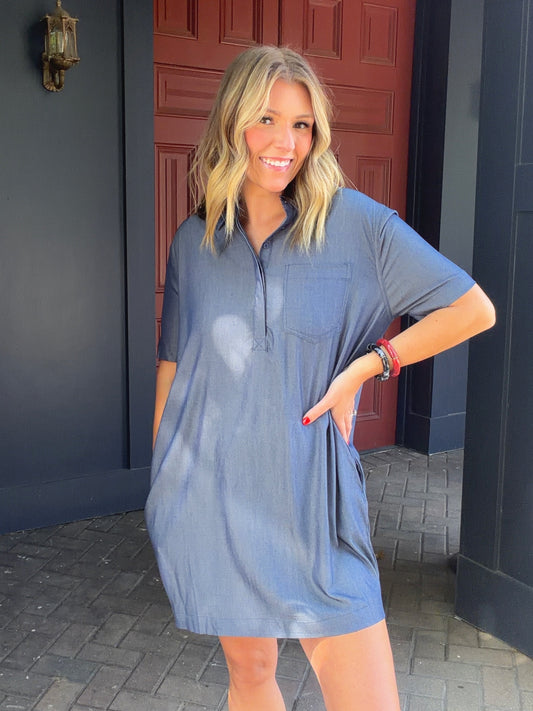 Collared Shirt Dress