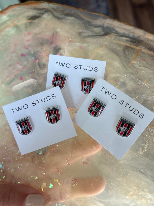 New Albany Soccer School spirit two studs earrings