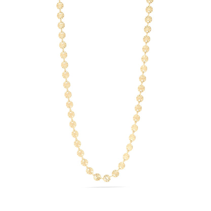 18K Gold PVD Stainless Steel Sunburst Chain Necklace