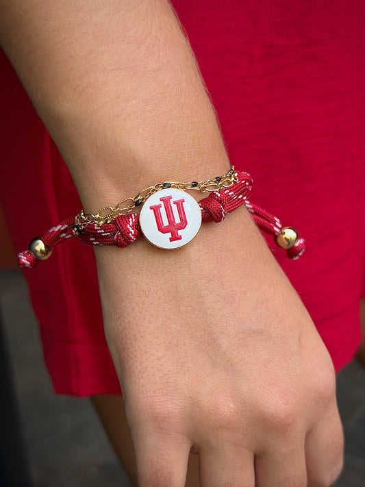 Indiana Hoosiers Logo Paracord Bracelet