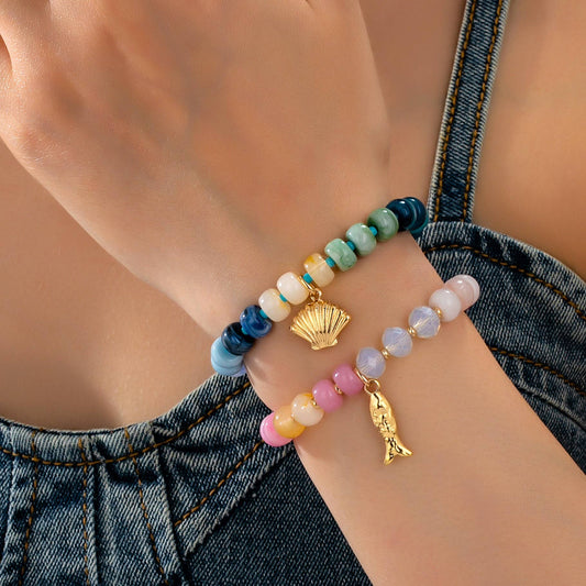 Nautical Multi-Color Beaded Bracelet