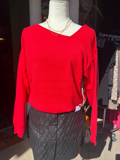 Asymmetric Soft Knit Sweater