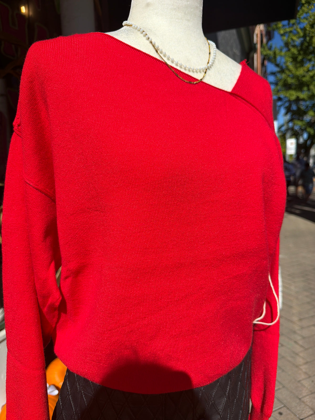 Asymmetric Soft Knit Sweater