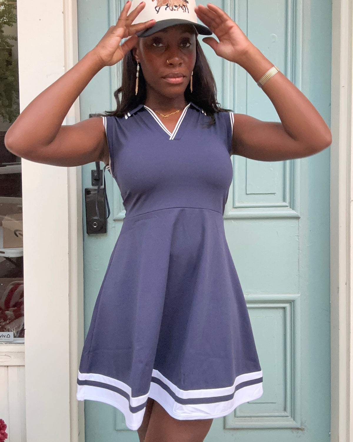 Collared Sleeveless Activewear Tennis Dress