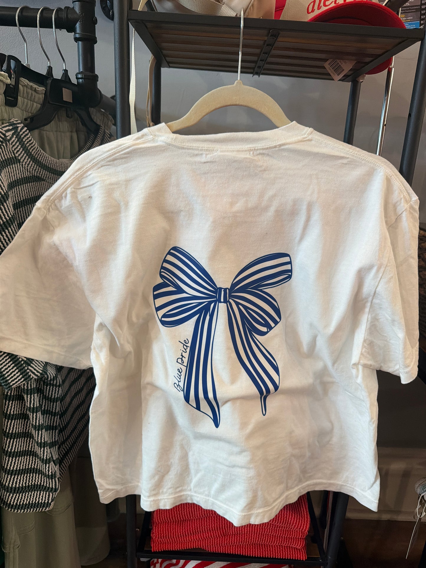 PHS Bow back cropped tee